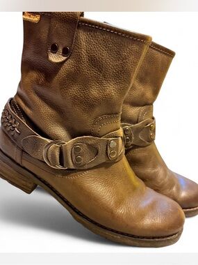 PIKOLINOS Leather Buckle Strap Ankle Boots